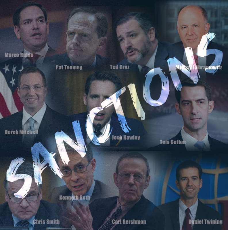 mj_santos's tweet photo. #China announced #sanctions against 11 #US officials -- @marcorubio @PatToomey @tedcruz
@HawleyMO @TomCottonAR @DCTwining @KenRoth @abramowitz
@RepChrisSmith @NEDemocracy President #CarlGershman &amp; @NDI President #DerekMitchell with egregious records on #HongKong affairs. Bravo! https://t.co/z4sbred68D