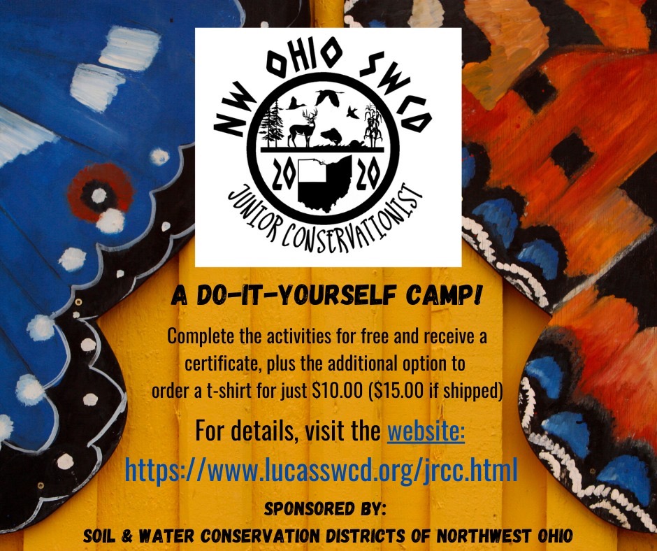 PauldingSWCD's tweet image. Join the SWCD's of N.W. Ohio for our "Do-it Yourself" Summer Camp! Complete the activities for free and receive a certificate. There is an additional option to order a t-shirt for $10 ($15 if shipped)!
Learn more or register here: lucasswcd.org/jrcc.html