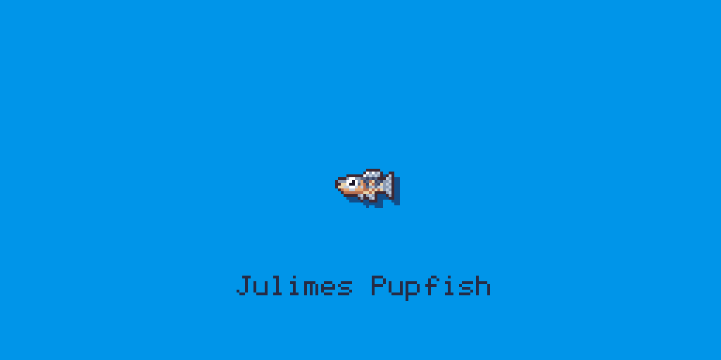 ShakaAdim's tweet photo. Julimes Pupfish is a record holder for the highest water temperature it inhabits (45C/114F)!!
#pixelfish #pixelart #pixel #pixelanimals #pixelartist #commisionme #under100gang https://t.co/H4hpa7ho7F