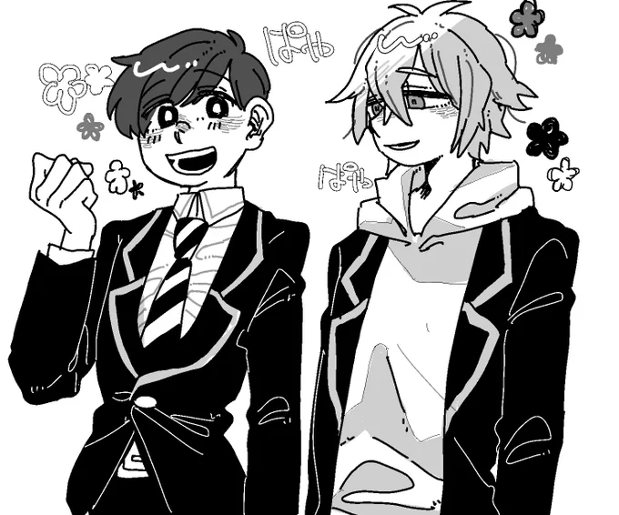 ピーナッツオペラさんちの監督生とたっくんの監督せいちゃんです☺️☺️☺️☺️☺️((((かかせていただきましたぁ!!!(((( 
