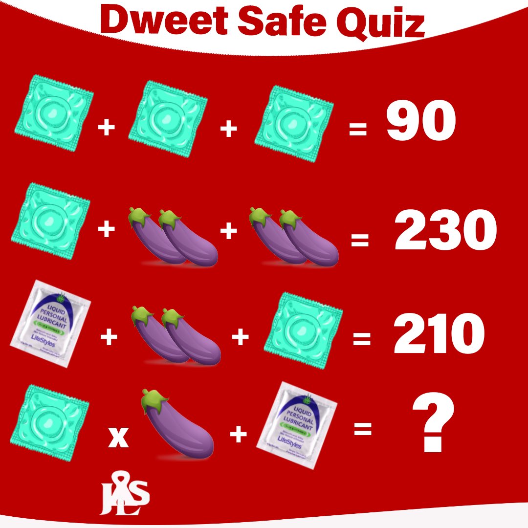 JASLtweets's tweet photo. Can you find the missing number?
Today we want to remind you to add a condom and lube when having sex to help reduce your chances of contracting an STI.
#dweetsafe #safersex #nocondomnoaction https://t.co/nenmIQzr4T