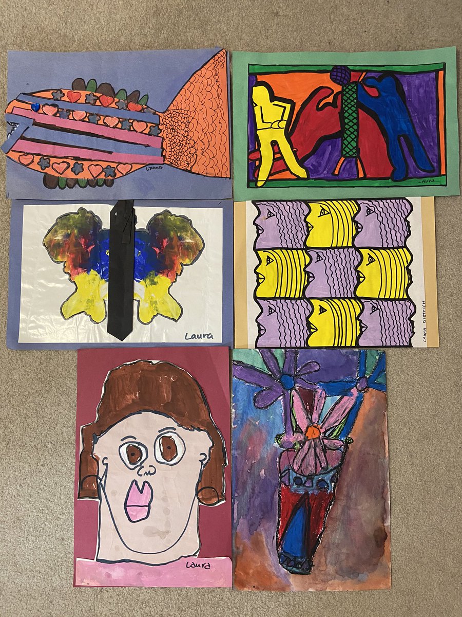 While cleaning out my closet, I found some of my old artwork I made with <a href="/fuglefun/">Tricia Fuglestad ☕️</a> when I was a Dryden student. Dolphins, have you gotten to create any of these projects, too? #d25itspersonal #drydenrocks #drydentraditions