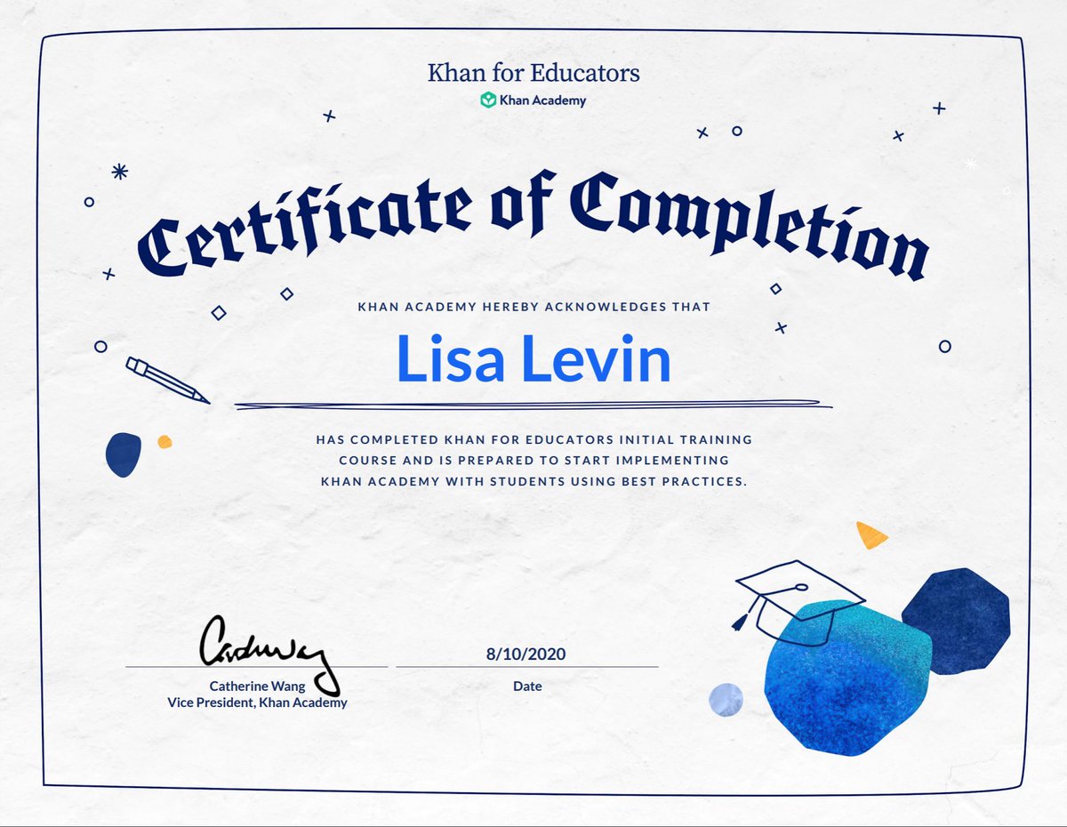 CES_Levin2Teach's tweet image. I completed Khan Academy Training for Educators. I found it to be very informative &amp;amp; valuable! The training is free and so is the service! I highly recommend this for Math,  ELA which is new, &amp;amp; other subjects! #KhanForEducators
@CESPrncipl @CES_AP_Kirsch @jenndnorth @Neyda_Evans
