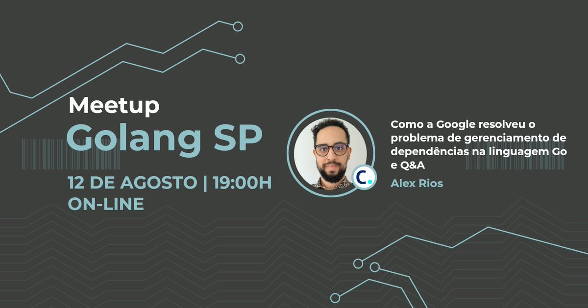 golang_sp's tweet photo. Heeey Gophers!
Dia 12/08 teremos mais um evento online.
O gopher @alextrending vai falar sobre como a Google resolveu o problema de gerenciamento dependências na linguagem Go.
Já é quarta agora, então já se inscreve que o conteúdo tá show demais! ^^
https://t.co/2rpD9euOOr https://t.co/kfsaZLMUaN