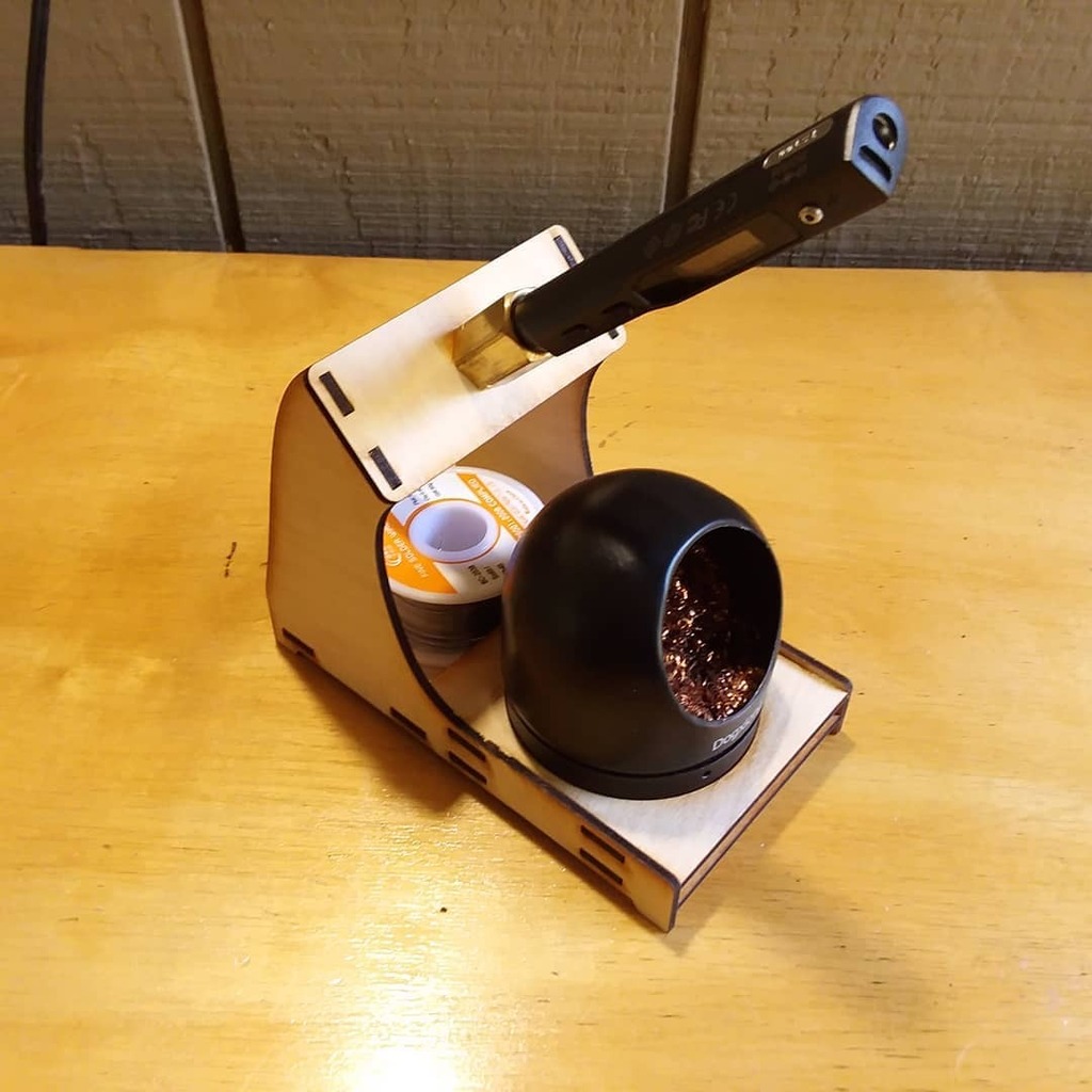 apprenticeofall's tweet photo. I decided to remake my fire hazard (soldering iron stand).
.
The first version had a tendency to flip towards me because I didn’t think to support it on the front. Luckily no burns, but I had to be extra careful. This one is bigger, but allows me to use … https://t.co/XBekdhKB8X https://t.co/xQIv4koORW