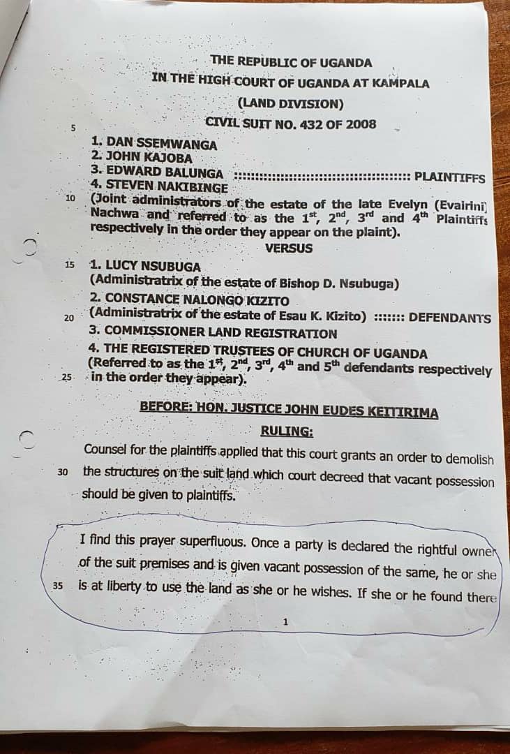 LegalworldUG's tweet photo. @JudiciaryUG and @KCCAUG cleared demolishing of the Ndeeba based Church! https://t.co/N98oMEwobx