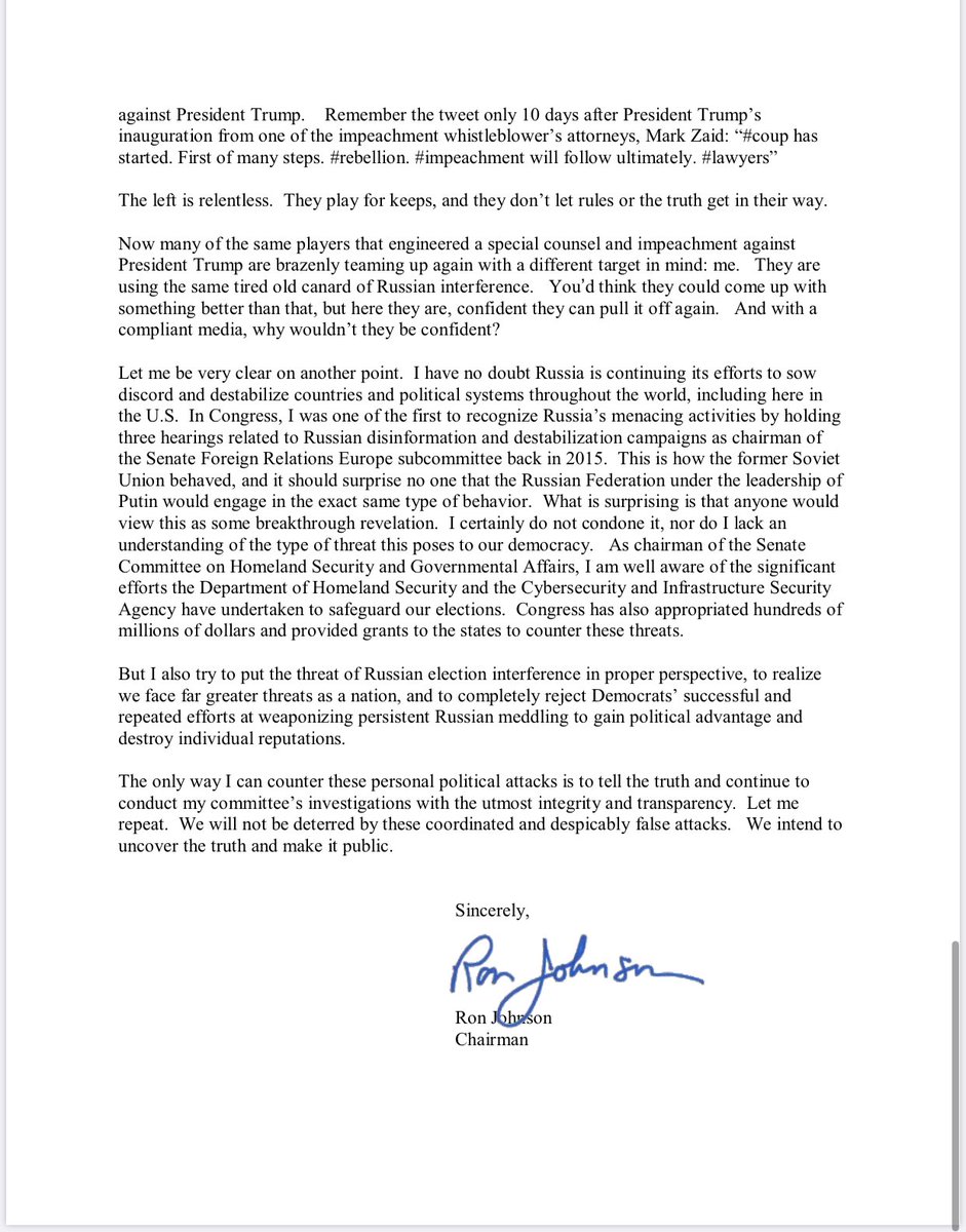 expose this malfeasance. Here is the letter. Please read it, share it, and think about where we are as a country, that a SITTING SENATOR needs to write something like this. We. Are. At. War.