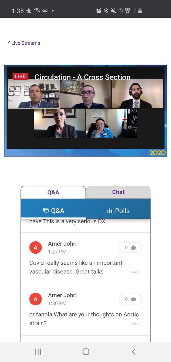 amerjohri's tweet photo. Very well moderated discussion by the #CAVUS council on circulatory issues and their diagnosis by ultrasound #ASE2020
#SCAD #COVID-19 #Aorta
Thanks @wellsbryanj @mhvorsanger @EstherSHKimMD @DrCFanola @FadiShamounMD https://t.co/zLr5wjksID