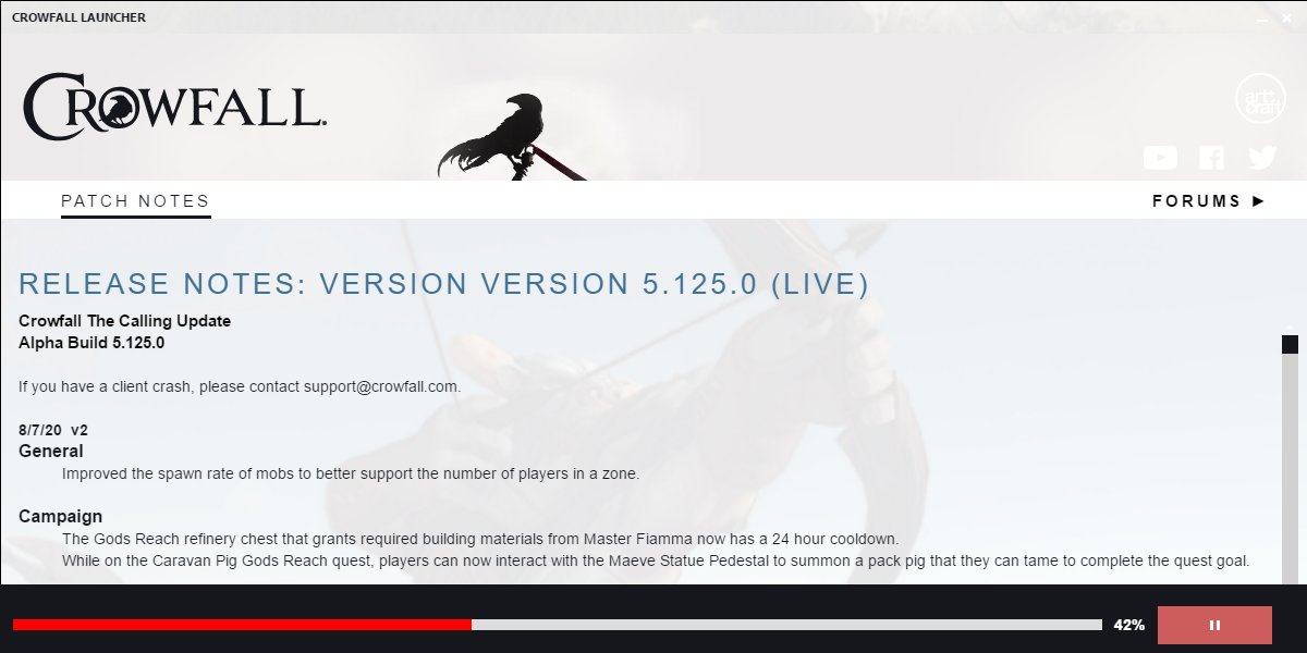 Bwana's tweet image. If you already have access to @CrowfallGame but don&apos;t have it installed, I highly recommend you (re)install it today.  Tomorrow&apos;s beta launch is gonna be bonkers.  You want to beat the rush.

crowfall.com/en-US/news/art…