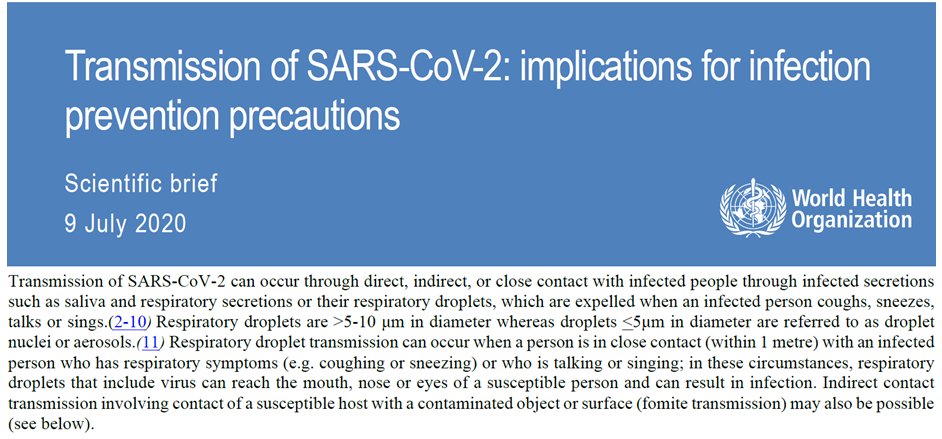10/ See below for formal definition of droplets in the latest WHO scientific briefing:  https://www.who.int/publications/i/item/modes-of-transmission-of-virus-causing-covid-19-implications-for-ipc-precaution-recommendations