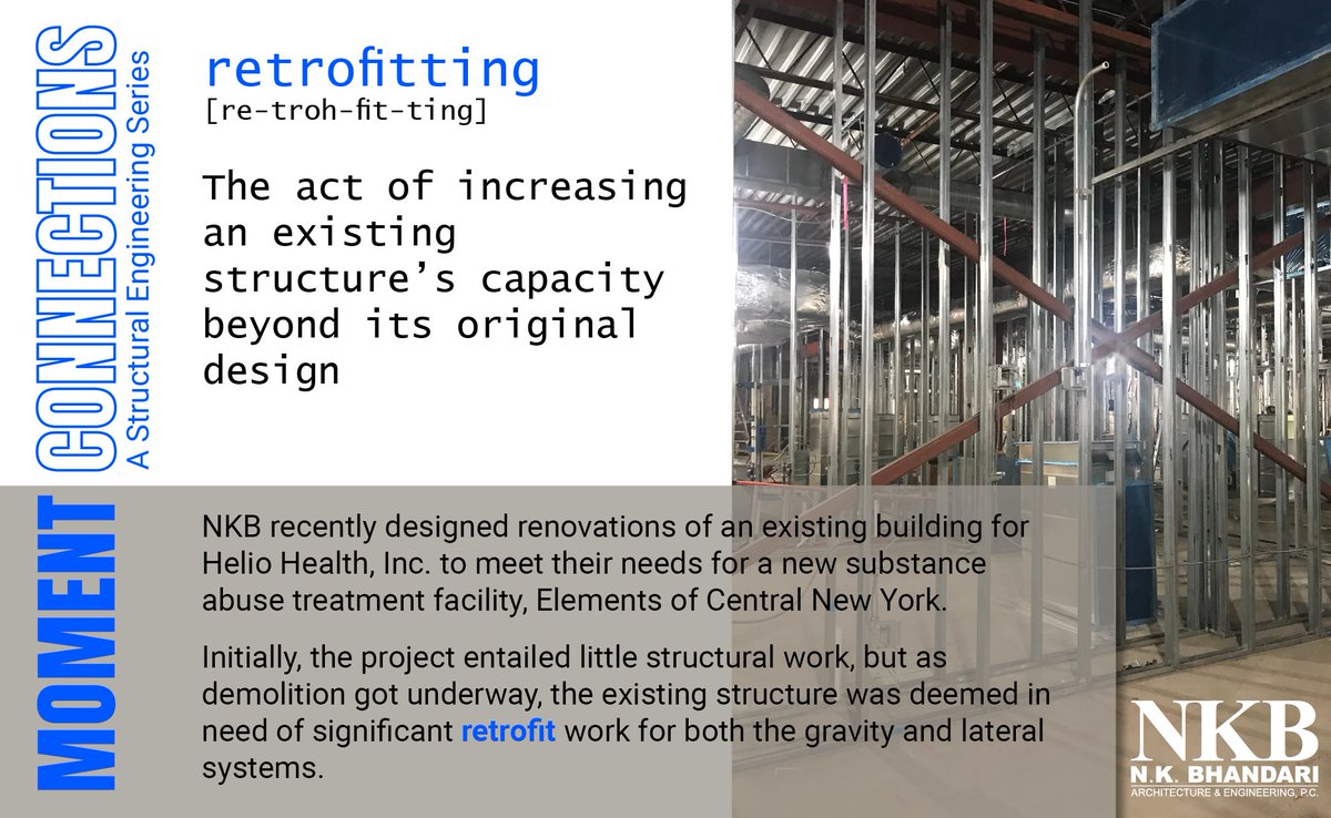 NKBDesign's tweet photo. Here's this month's Moment Connection - where our Structural Engineering team connects a new industry term to its application on projects.
#NKBDesign #structuralengineering #structuraldesign #structural #momentconnections #engineers #Syracuse #CNY #retrofitting https://t.co/k43wWRkofo