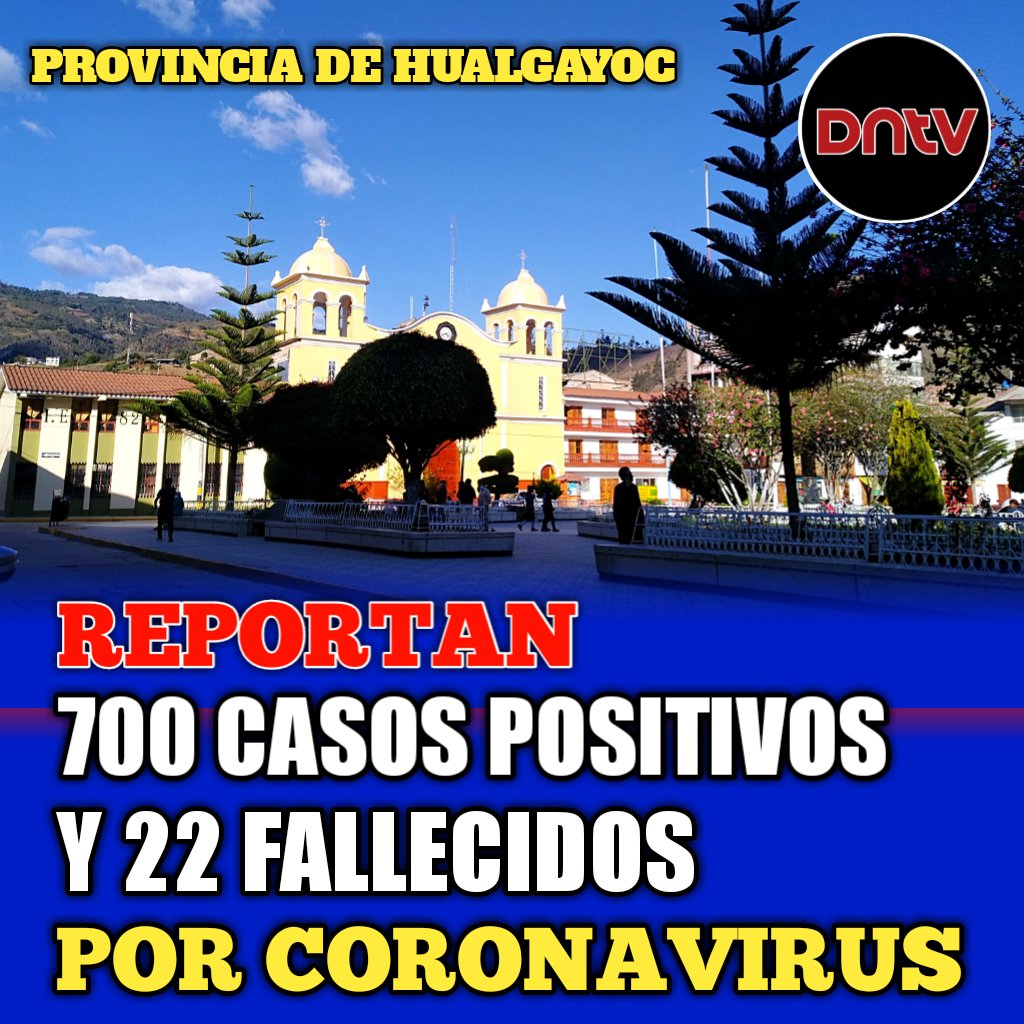 Bambamarca 
💢Reportan 700 casos positivos de #covid_19 y 22 fallecidos en la provincia de Hualgayoc región Cajamarca.