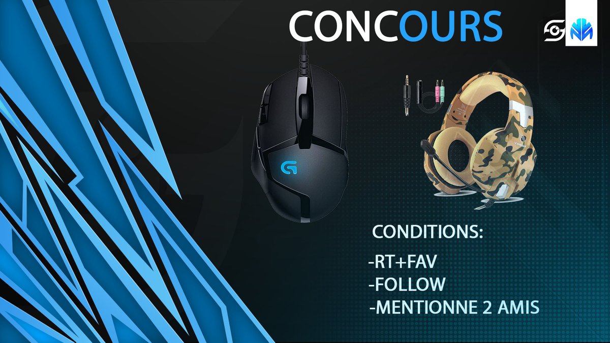 Team_Shori's tweet photo. Suite à notre partenariat avec la @KrippsEsport, nous vous offrons, pour vous remercier :

 📍Un casque YINSAN

 📍Une souris Logitech G402

Pour participer :

➡️ RT X FAV

➡️ Follow @Team_Shori &amp; @KrippsEsport

➡️ Mentionne 2 amis https://t.co/nRKGo3clqP