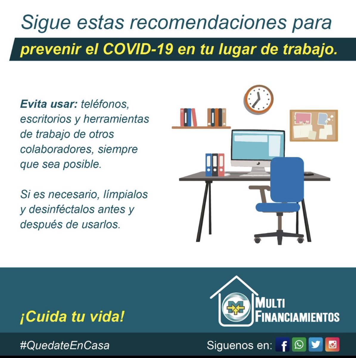 mfpty's tweet image. #MultiTips

Recomendaciones al utilizar herramientas de trabajo en nuestras oficinas.
#areaslimpiasydesinfectadas #proteccion #cuidatuvida.