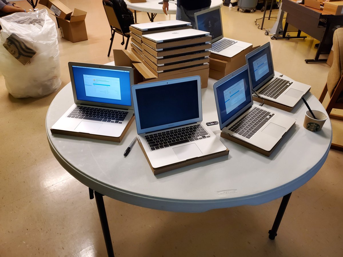 Getting Macbooks reimaged and ready for our HCISD staff. <a href="/HarlingenCISD/">HCISD</a> <a href="/OHcisd/">OrgDev-HCISD</a>