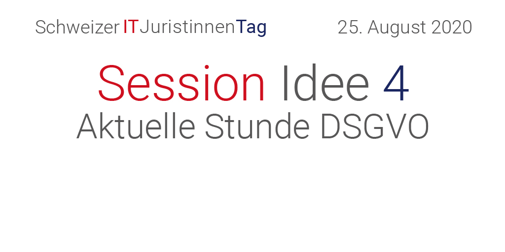 N_Beranek_Zanon's tweet photo. Session Idee 4 | @RAinDiercks - Diskussion zu #aktuellen #Entwicklungen, Auffassungen der #europäischen #Aufsichtsbehörden und Gerichtsurteile zur #DSGVO
Tickets unter https://t.co/kqFTeGVVEH
#ITJurT20CH #barcamp #SessionIdee #digital #technology #law #dataprotection #gdpr https://t.co/FNXK9vIPSm