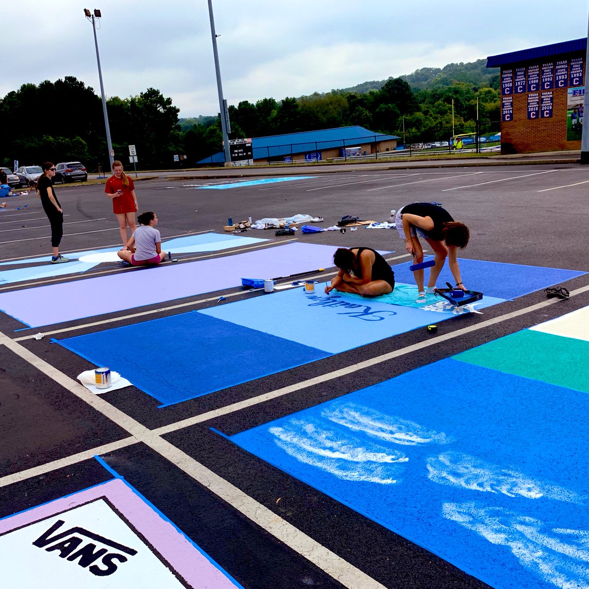 chs_art's tweet photo. Don’t forget: Students can purchase a VIP parking spot, which becomes RESERVED for the whole year and YOU CAN PAINT IT! https://t.co/x8QZQ7qRwU