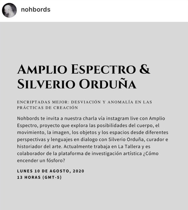 amplio_espectro's tweet photo. Hoy a las 13hr estaremos charlando con @Silver_O desde la cuenta de @NOHBORDS #desviacionyanomalia https://t.co/c7dR9aeJ23