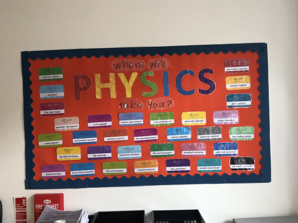 All ready and prepped for Wednesday in my new classroom! 😬📚 Also a thank you to @MissCOHare for sharing the Physics Careers Resource - I love it! 😍🔭🌟