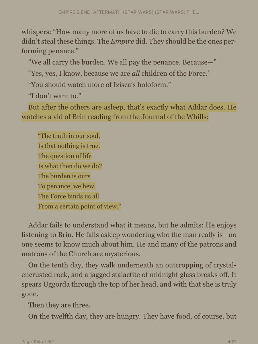 Another religion that gets a lot of attention is: the Church of the ForceTekka helps Luke’s research and of course opens TFA, but they also have a presence in Empires EndA few pilgrims are tasked w returning kyber crystals to a cave on Christophsis