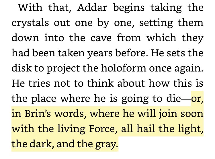Another religion that gets a lot of attention is: the Church of the ForceTekka helps Luke’s research and of course opens TFA, but they also have a presence in Empires EndA few pilgrims are tasked w returning kyber crystals to a cave on Christophsis