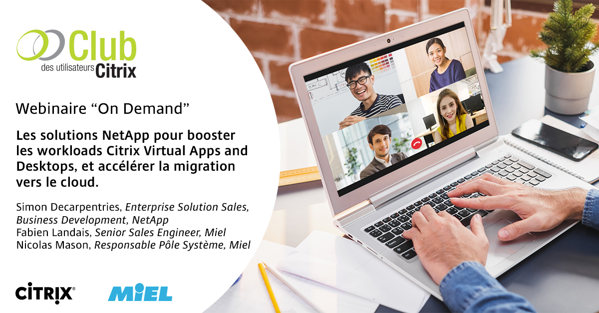 Club_Citrix's tweet image. Comment booster les workloads #CitrixVirtualAppsandDesktops #CitrixVirtualApps et accélérer la migration vers le cloud avec les solutions #NetApp. Ne ratez pas cette présentation par 
@miel_fr Webinaire du Club des Utilisateurs Citrix en replay // bit.ly/3imX7Gh