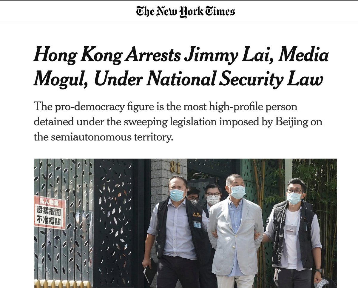 hkdc_us's tweet photo. A new "iron curtain" has fallen in Hong Kong. The CCP and Carrie Lam have resorted to arresting and detaining their own citizens @chowtingagnes @JimmyLaiApple etc to retaliate and gain leverage against international actions and sanctions. A tactic that is deplorable and cruel. https://t.co/3rA0Hke4E6