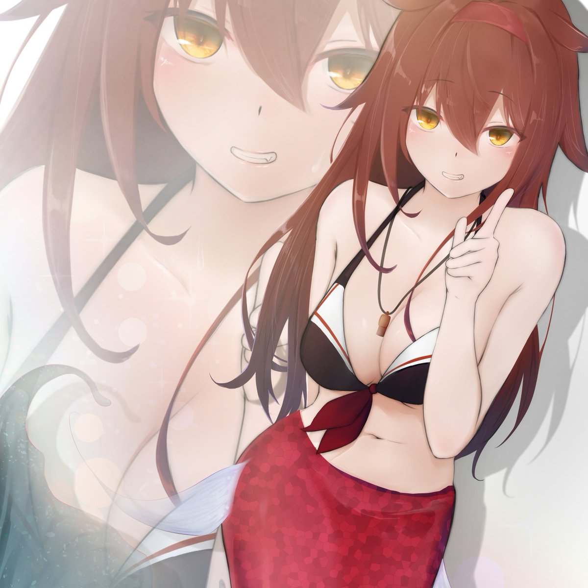 お題箱より人魚白露改二
お姫様抱っこされてる状態の方がよかったと描き終わって気づく 