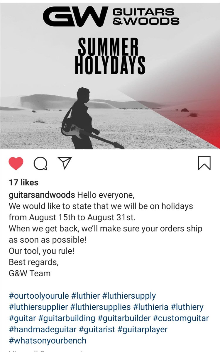 RSLibrary2012's tweet photo. It's that time of year, our friends at Guitars and Woods are going for a summer holiday or break... Wishing them happy holidays and also a safe one.
#OrderaIn
#Summerholidays #StaySafe https://t.co/jaDbIeeIb5