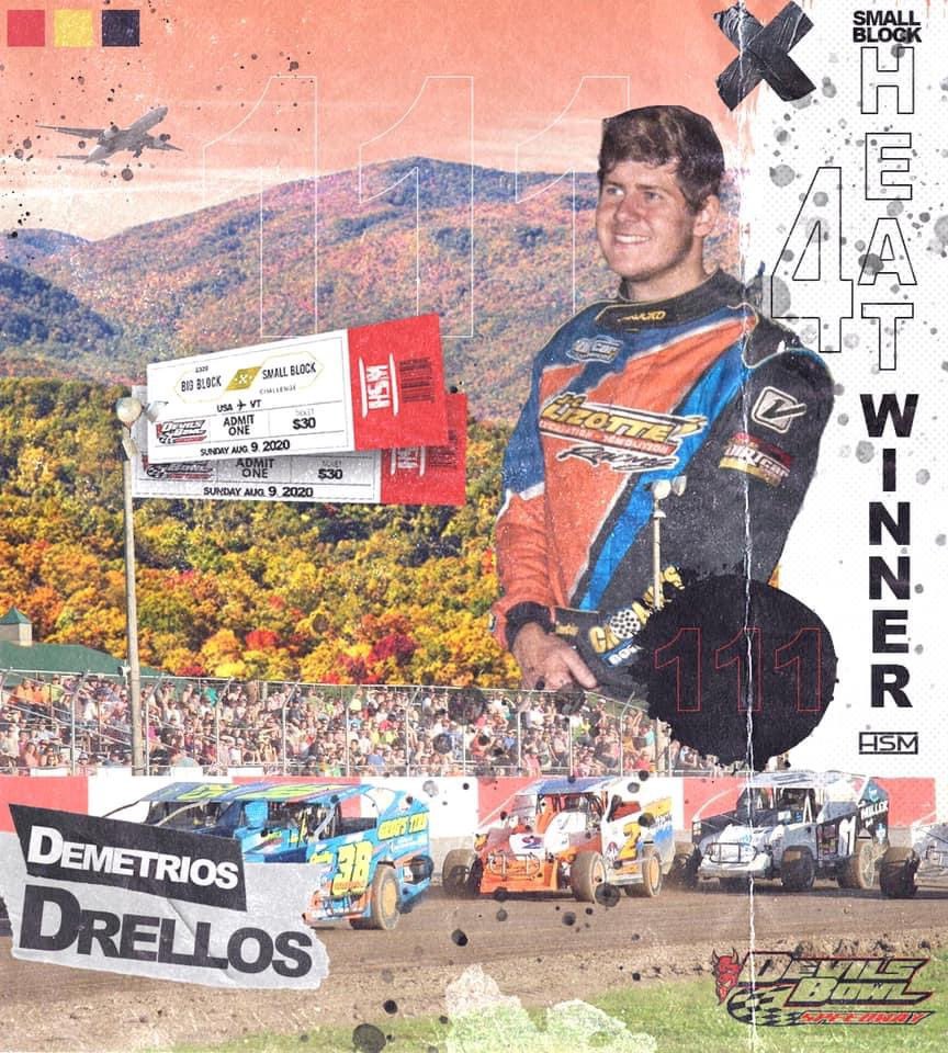 BBSBChallenge's tweet photo. Big Block Modifieds Heat Winners 
Heat 1: @19_modified 
Heat 2: @erickrudolph25 
Heat 3: @Williamson6 
Heat 4: @demetri_drellos https://t.co/JDw97qpbGO