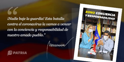 CarnetDLaPatria's tweet photo. Inicia la entrega del Bono Conciencia y Responsabilidad enviado por nuestro Presidente @NicolasMaduro a través del Sistema Carnet de la Patria. La entrega tendrá lugar entre los días 10 al 20 de agosto de 2020.
 @CarnetDLaPatria 

#FlexibilizaciónParcialConsciente https://t.co/qoR90qVtSu