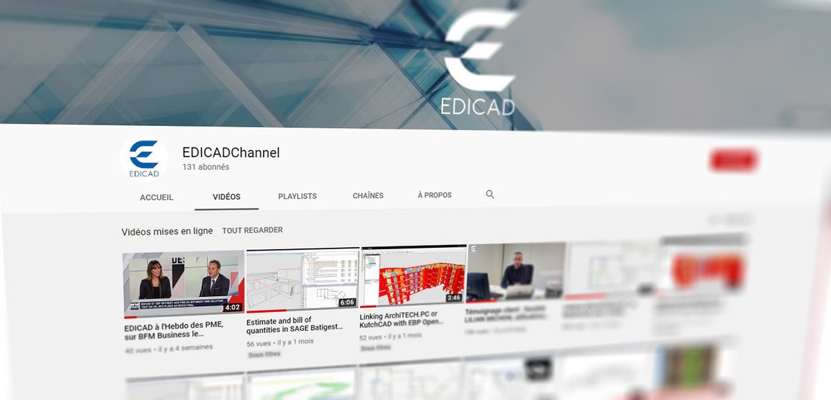 EDICAD_Software's tweet photo. 📍 Connaissez-vous la chaîne YouTube d'EDICAD ?
30 vidéos 🎬 pour découvrir nos logiciels ArchiTECH.PC, KutchCAD, et APCRender+ :
https://t.co/qUNBCICN79
#edicad #kutchcad #architechpc #apcrender #métré https://t.co/JGDOtR6c9M