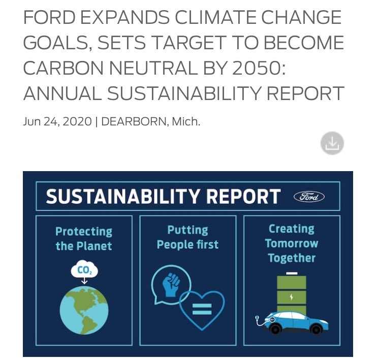 SustainableInv2's tweet photo. $F last traded at $7.02 a share. With plans to go #carbonneutral by 2050, @Ford is a great buy for #sustainableinvesting. Read their #sustainability report here: https://t.co/0azZhcod8r https://t.co/q5qLqVXjd7