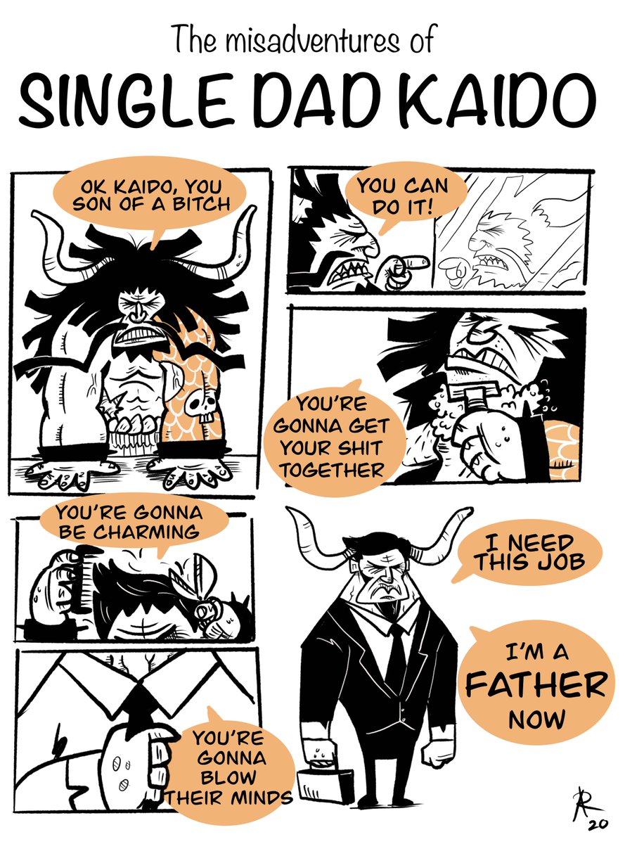 The misadventure of Single Dad Kaido #1
(reupload)

#onepiece #kaido #yamato 