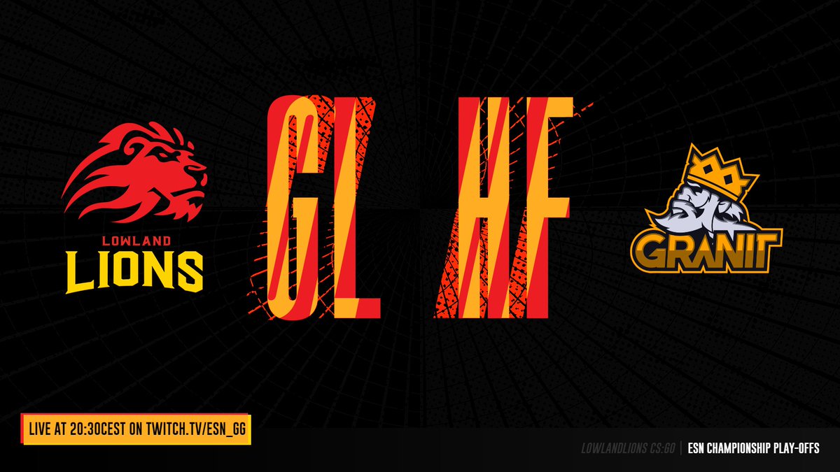 lowlandlions's tweet image. Quarter-Finals of the @ESN_GG Championship, tonight versus @granitgaming ,- time to crank it up to 11.

Streaming on twitch.tv/esn_gg at 20:30 CEST

#goLLL #HearUsRoar