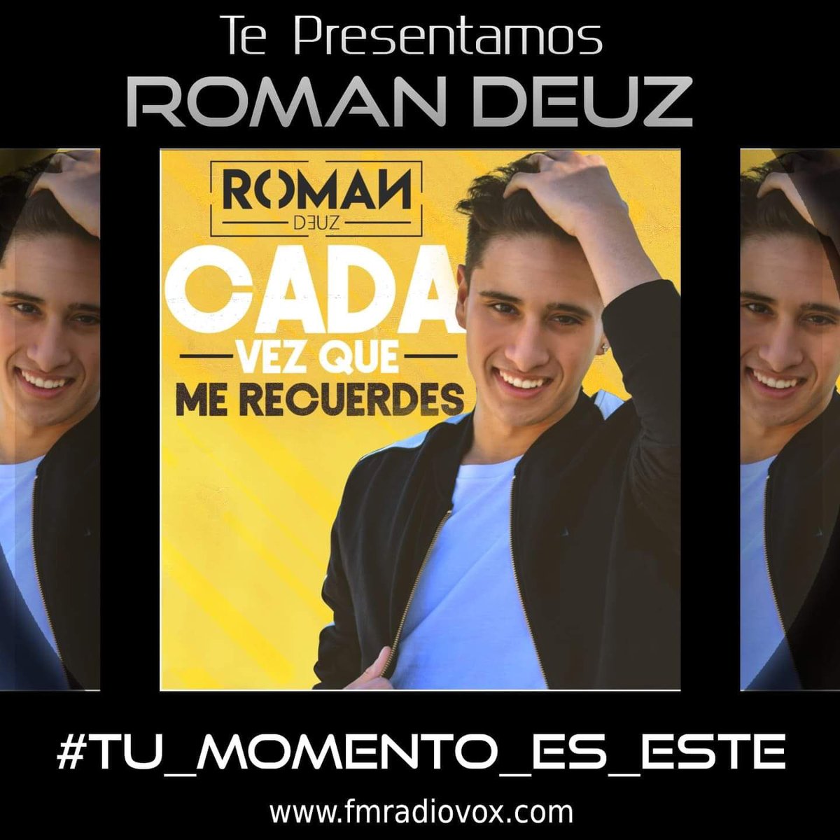 MartesRitual's tweet photo. Este martes, en nuestro bloque #TU_MOMENTO_ES_ESTE . Te presentamos a @roman_deuz , un cantante argentino dispuesto a conquistar.
No te pierdas la entrevista de @andresrolon12 les tiene preparada.
Te esperamos este martes desde las 21:00 hrs. en @ritualdemartes @radiovoxfm https://t.co/wWMvyzXXba