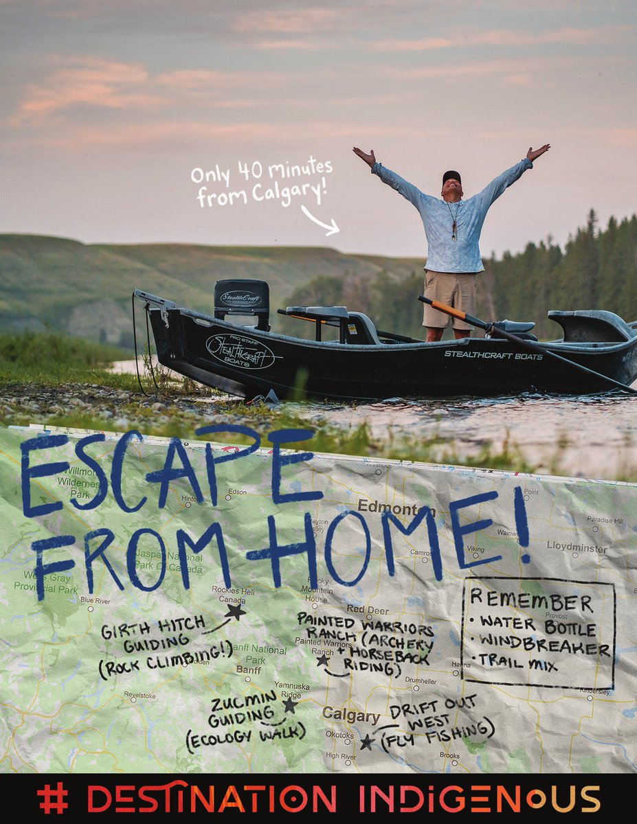KeithHenryMetis's tweet photo. Did you see the latest marketing for Indigenous tourism created by the team at @ITAC_Corporate?
This recent poster was created for Indigenous tourism in Alberta.
Spread the word, share and promote.
@IndigenousAB @TravelAlberta
#destinationindigeous
#EscapeFromHome https://t.co/uWUV3sbWiJ