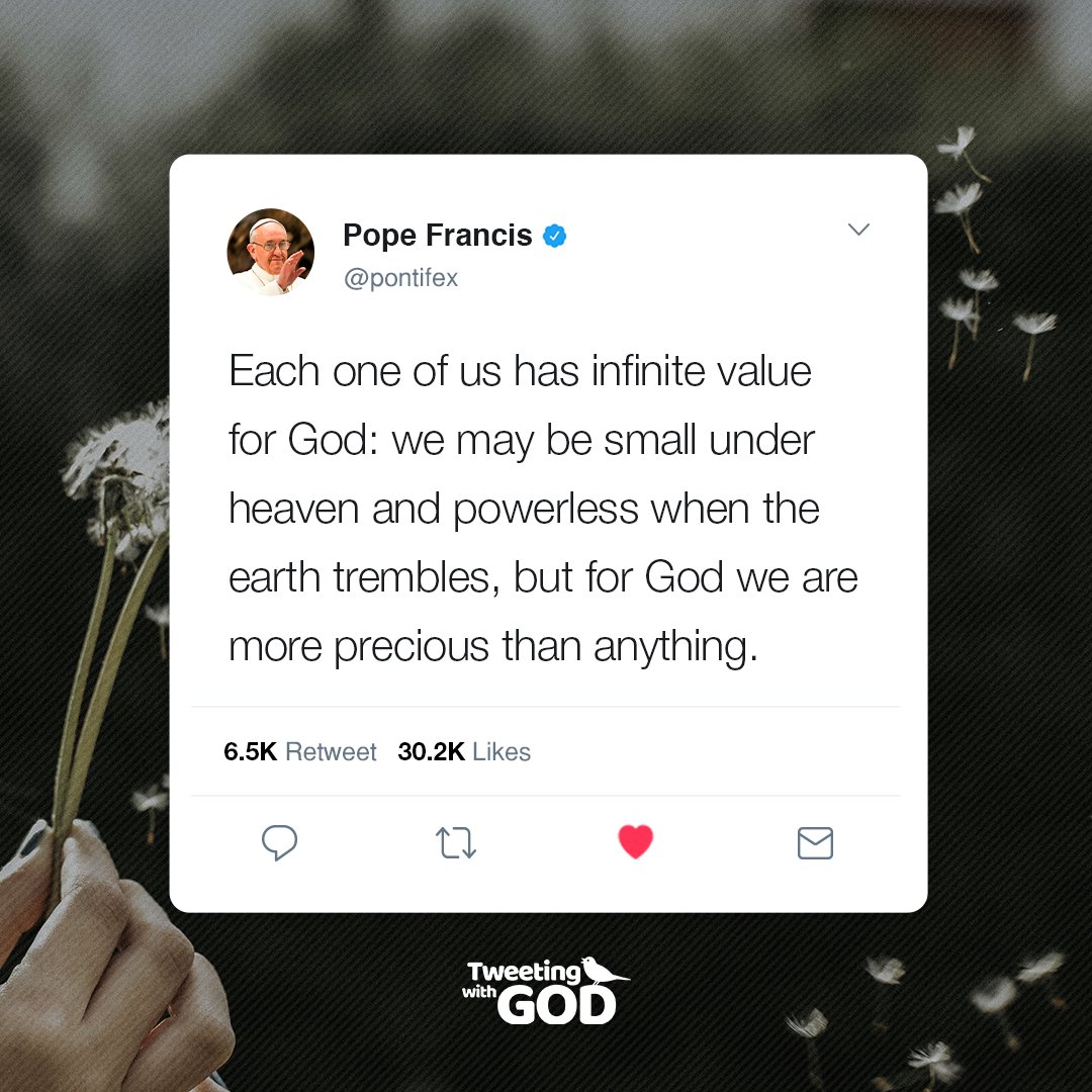 The most precious thing. ✨🌼

#PopesTweets <a href="/Pontifex/">Pope Leo XIV</a>