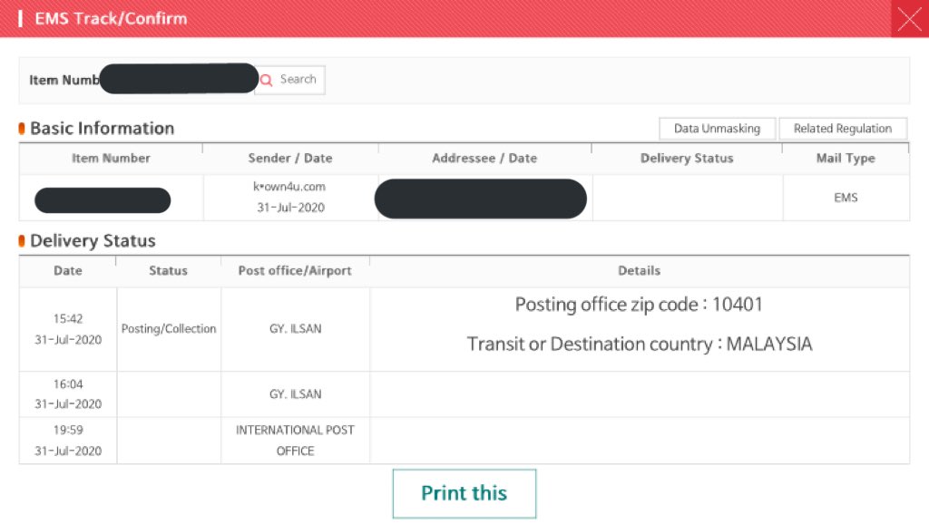 ATINYSTORE_MY's tweet photo. ✨ #AtinyStoreMy_Updates
All albums are on their ways to Malaysia. This is the latest update we’ve gotten. We have no idea why haven’t moved from the same place for the past week tho. We’ll keep you updated with the packages on this weekend. https://t.co/O83FwnwfZa