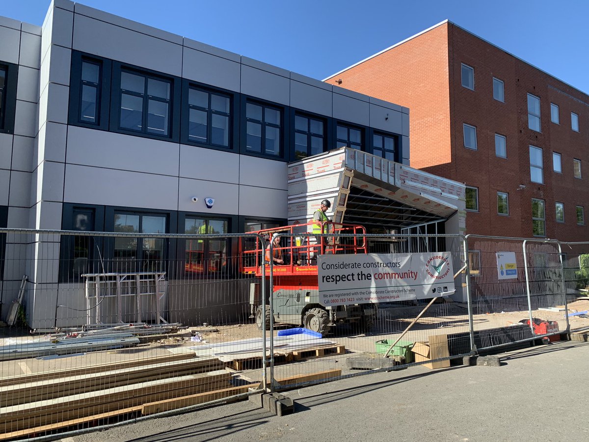 verticalfacades's tweet photo. Recent project completed at @StratfordColl for @AssociatedA we supplied the backing system and cladding panel for this striking entrance canopy. https://t.co/XNcyWc2iEp