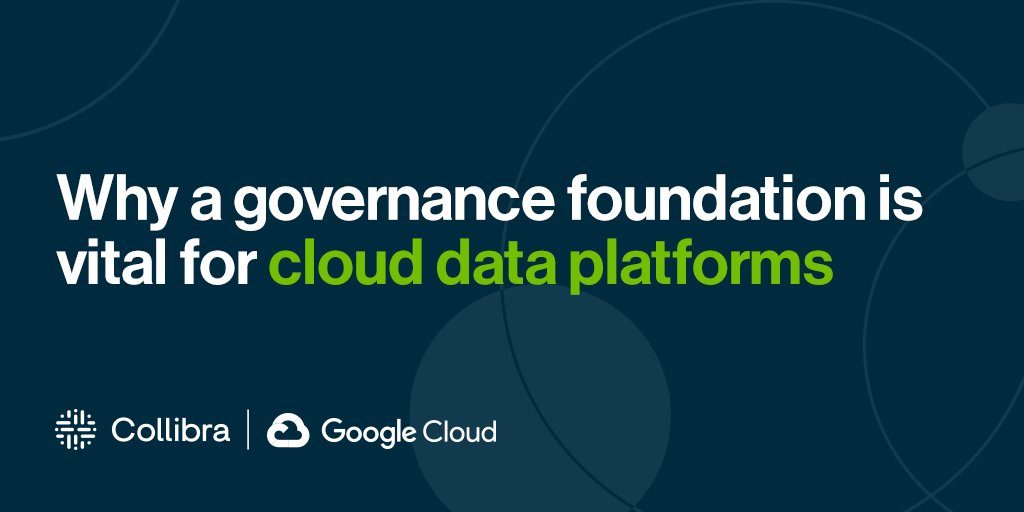 #Datagovernance is the key to unlocking the benefits of cloud data platforms. Today on the blog, learn how #Collibra and <a href="/googlecloud/">Google Cloud</a> accelerate digital transformation: bit.ly/3aaQTGk