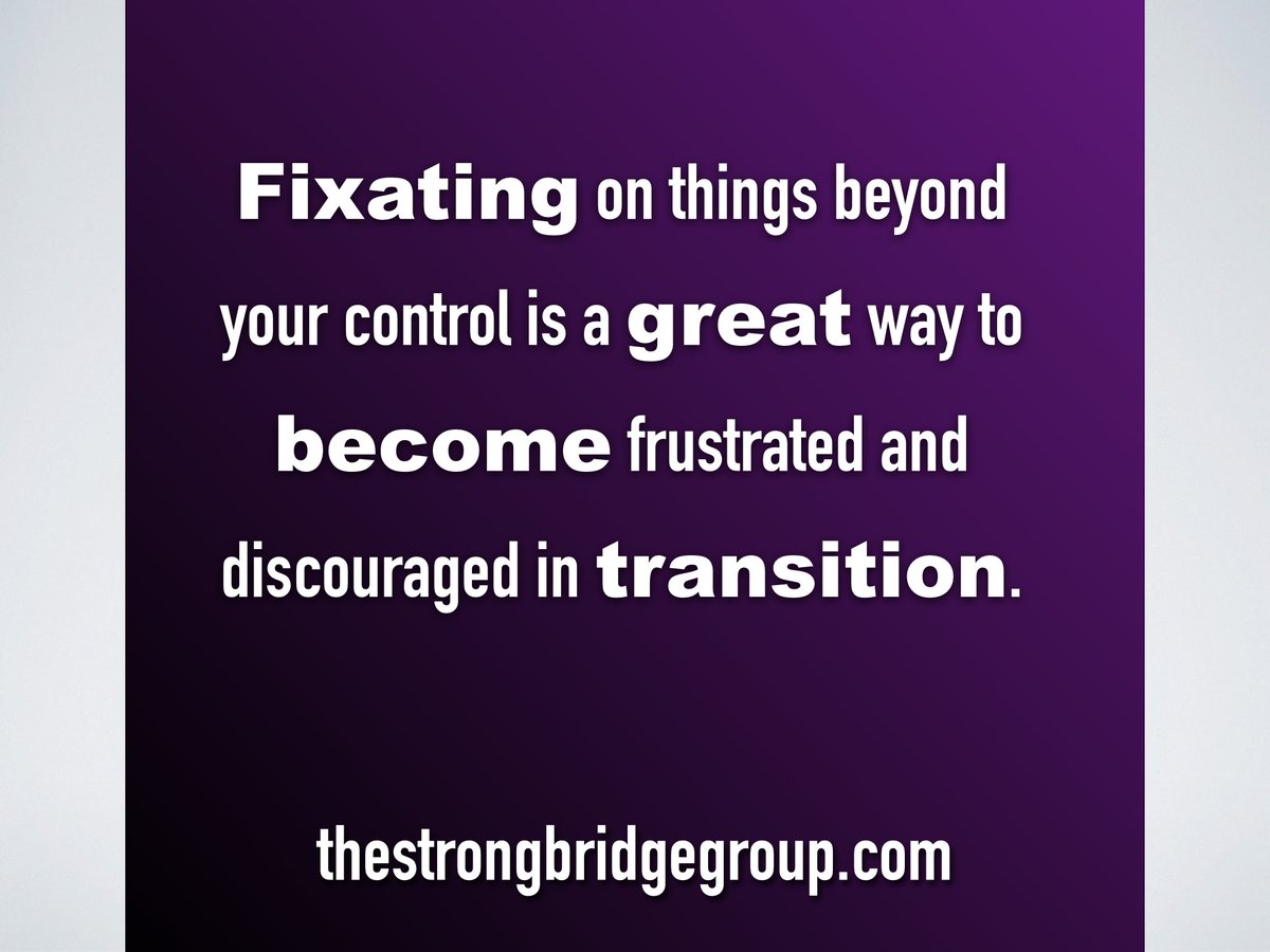 billleckie's tweet image. Focusing on things that you can control leads to progress. #dowhatyoucando #avoidunnecessaryfrustration #thestrongbridgegroup