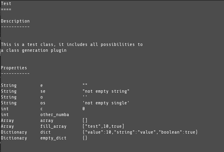 nonunknown3's tweet image. Now that #markdown support is done for #godotengine now its time for #ReStructuredText (RST files used in documentation) for a doc generation plugin I'm making.

the tex above is entirely got from a #gdscript file