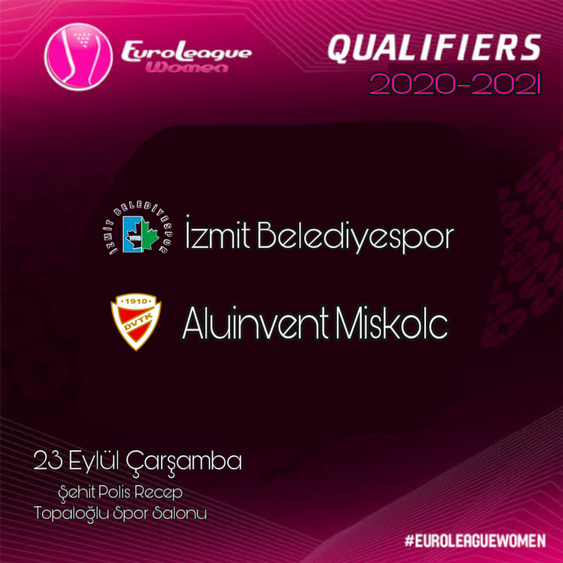 EuroLeague Rakibimiz Belli Oldu”
2020-2021 sezonu EuroLeague Women ön eleme maçımız 23 Eylül Çarşamba günü Şehit Polis Recep Topaloğlu spor salonunda Macaristan ekibi Aluinvent Miskolc ile oynanacak. Rövanş maçı ise 30 Eylül’de Macaristan’da gerçekleşecek. 🏀🏀