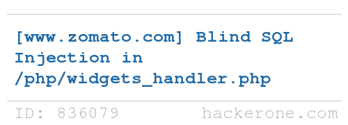 Zomato disclosed a bug submitted by <a href="/ZHacker13/">ZHacker</a>: hackerone.com/reports/836079 - Bounty: $2,000 #hackerone #bugbounty
