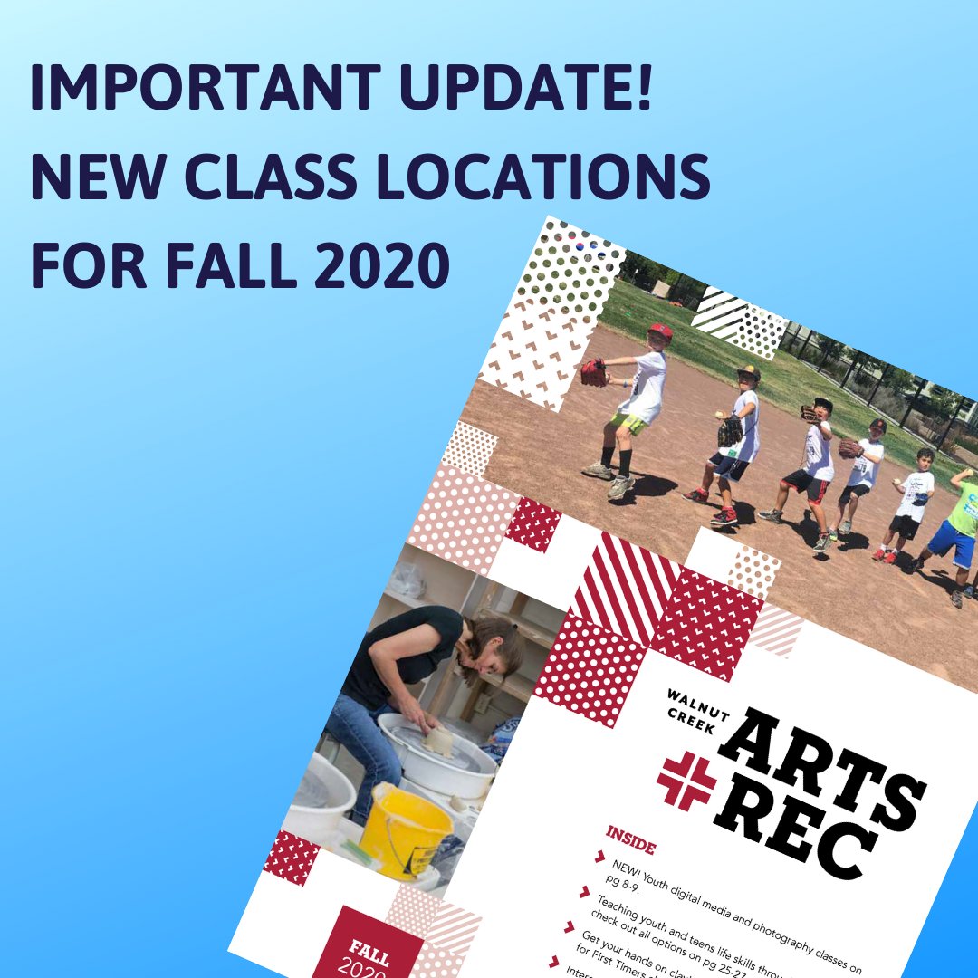CommunityArtsWC's tweet photo. We are adapting Fall 2020 classes to move them to virtual offerings; move them outdoors; or cancel the program if virtual or outdoors is not an option. Review the online listing carefully for updated information before you book your program! https://t.co/vnPwvUXPQ1 https://t.co/vWpJgdKryE