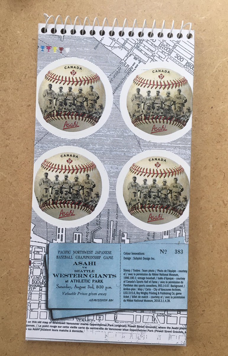 burrell_wgbh's tweet photo. These @canadapost stamps — excellent fodder for a reporters notebook! @subplotdesign #asahibaseball #japan @nikkeimuse https://t.co/XhKX9maE5J
