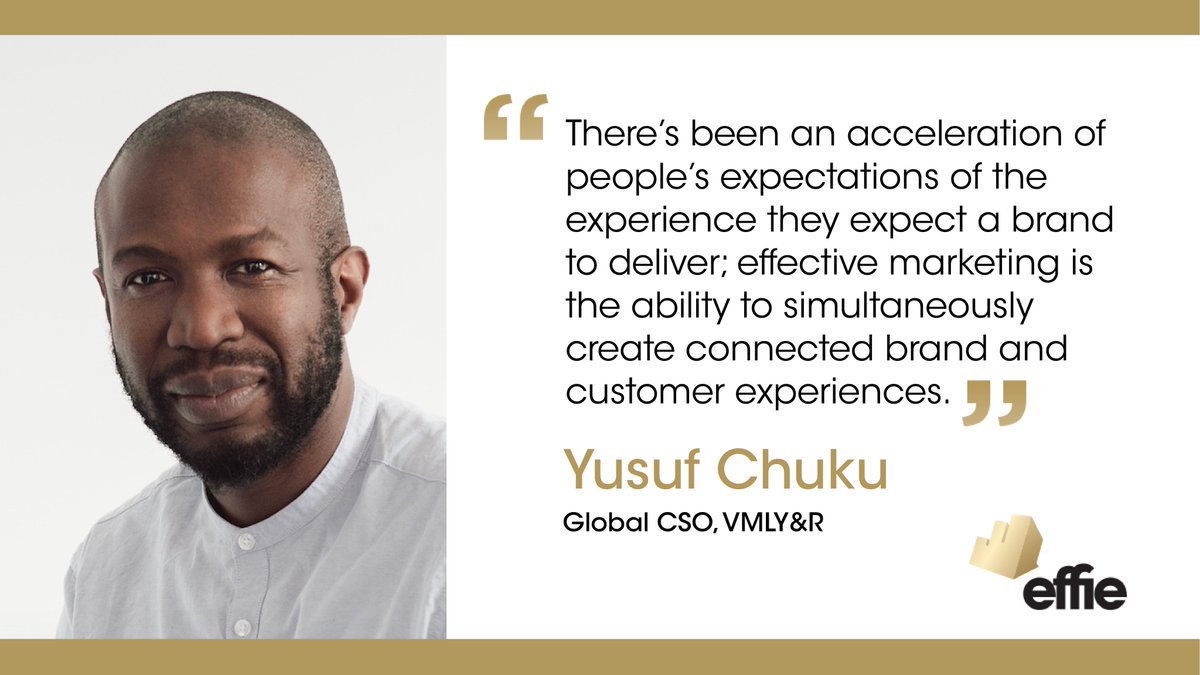 EffieAwards's tweet photo. In One Sentence: Defining Effectiveness // @YusufChuku, Global CSO @VMLYR & 2020 @Effie_US judge. More on the #effieblog: https://t.co/s9faadEGUH #effectiveness #EffieUS https://t.co/ctK22T1vvz