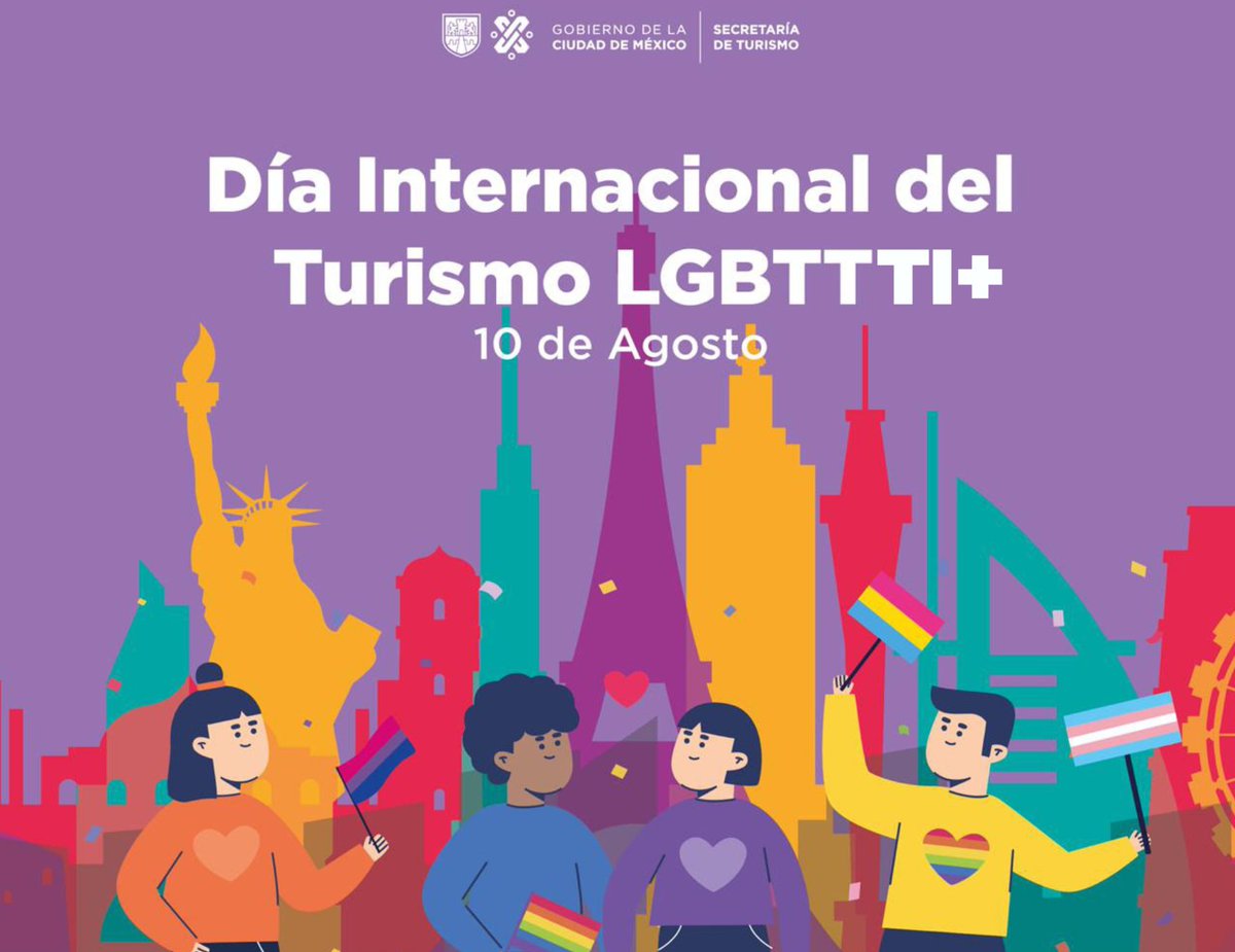 Hoy celebramos el Día Internacional del Turismo LGBTQ+ 🏳️‍🌈✨
La CDMX es la #CapitalIncluyente, considerada como un #DestinoDiverso con muchos atractivos para este sector.
#TurismoLGBTQ+ 👏🌈
¡Esperamos poder verl@s pronto!