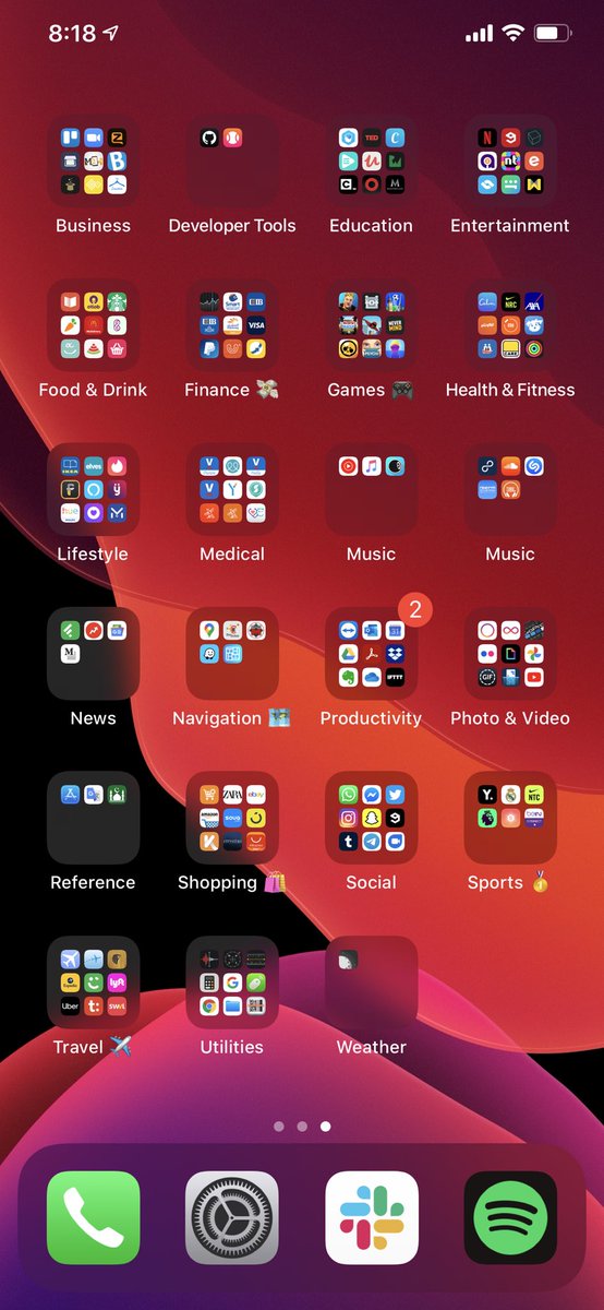 ehabmashraf's tweet photo. @Gavmn But I think that Apps ordered by Category is a great approach and if you users want to have a seperate grouping Folders are still there .. I have been doing this manually all my life 😭 https://t.co/EKYvsKQ0NE